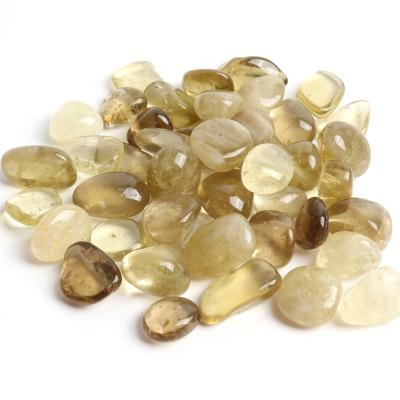 China China tumbled gemstone yellow tumbled gemstone polished citrine crystals quartz healing for decor for sale