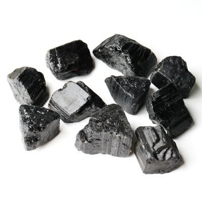 China China Natural Raw Rough Black Tourmaline Crystal Mineral Specimen Stone For Healing Decor for sale