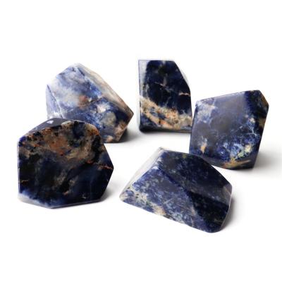 China China Healing Stones Natural Blue Sodalite Crystal Tower Multi-Sided Polishing Ornaments for sale