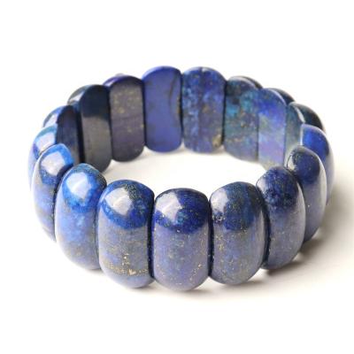 China Blue Lapis Lazuli Gemstone Healing Gift China Crystal Bracelet Bangle Lazurite Large for sale