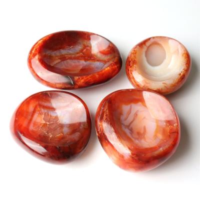 China China Polished Red Agate Bowl Irregular Shape Crystals Healing Stone Carnelian Bowls For Decoration for sale