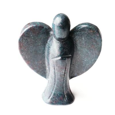 China China natural crystal hand carved angel blue zoisite stone angel figurine for decoration for sale