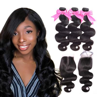 China Peruvian Body Wave 10A 8-40inch Body Wave Hair Vendors Bundles With Closure Virgin Hair Cuticle Aligned Hair Drop Shipping for sale