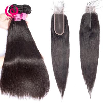 China Can be changed the design to any texture as you like Wholesale Brazilian Cuticle Aligned Virgin Hair Bundles With Kim K Kardashian 2x6 Deep Middle Lace Closure Part for sale