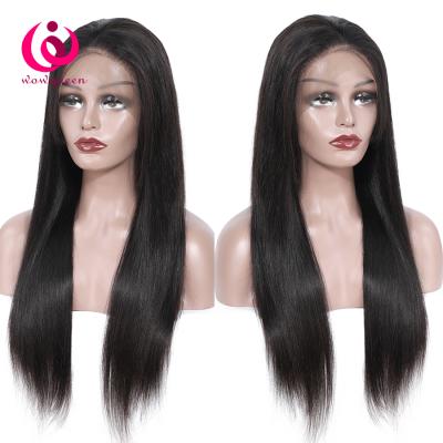 China Can be changed the design to any texture as you like ladies cuticle lined natural virgin Vietnamese hair wigs straight lace front wig with baby hair for black women for sale