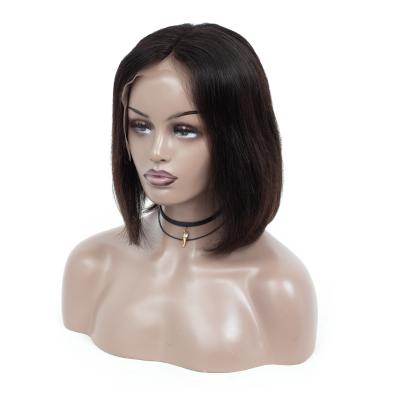 China Can be changed the design to any texture as you like drop shipping Wholesale Cheap Price Malaysian Virgin Hair Short Full Lace Wig 100% Bob With Baby Hair for sale