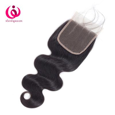 China Can be changed the design to any texture as you like manufacturers woman man wholesale price cheap unprocessed three part 4x4 lace up virgin hair straight closure with baby hair for sale