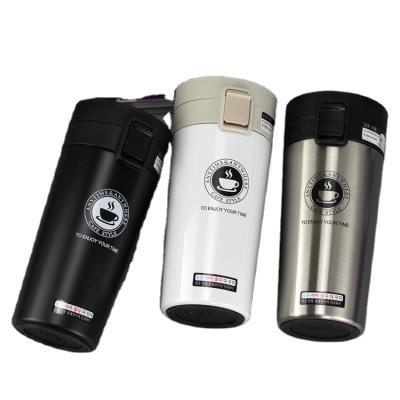 China 380ml Business Travel Stainless Steel Coffee Milk Tea Mug Vacuum Double Wall Mug For Hot And Cold Drink With Logo Print for sale