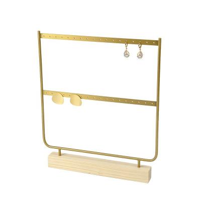 China Luxury Elegant Custom Made Luxury Earring Metal Display Rack Jewelry Display Stand For Countertop Showcase for sale