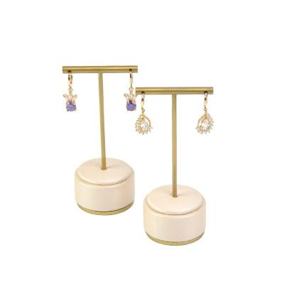 China Jewelry Display Metal Earring Display Stand MDF Round Base Display Earring Hanging Rack for sale