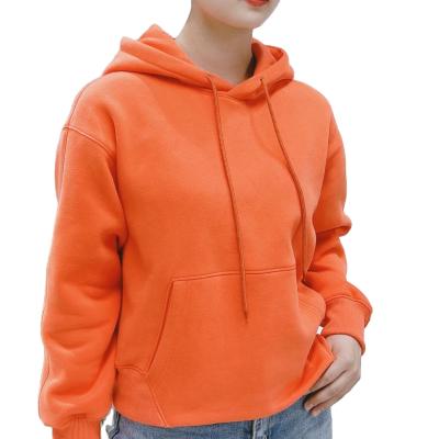 China Viable Streetwear Hoodie Women Spring Autumn Winter 100 Girl Orange Hoodies High Quality Casual Cotton Fashion Long Sleeve With Hat for sale