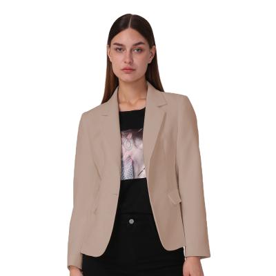 China Women's Suits Women's Breathable Blazer Jacket Loose Black White Beige Dark Blue Women Office Wear Business Ladies for sale