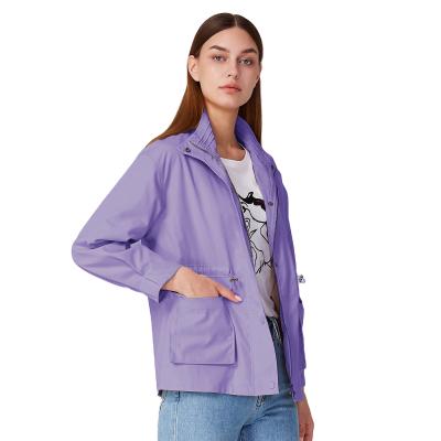 China New European American Stylish Anti-wrinkle Women's Jacket Jacket For Girls Polyester Long Sleeve Women's Coats Dark Blue Purple Green Pink White for sale