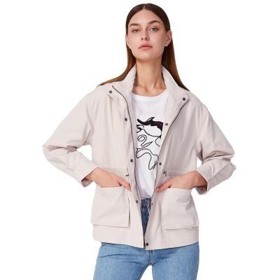 China European Standard Size White Women's Jackets Fashion Polyester Jacket Women's Coats Casual Long Sleeve Pink Dark Blue Purple Green for sale