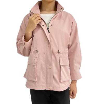 China European American Stylish Anti-Wrinkle Jacket For Girls Women Womens Jacket Dark Blue White Long Sleeve Womens Coats Polyester Green Purple Pink for sale