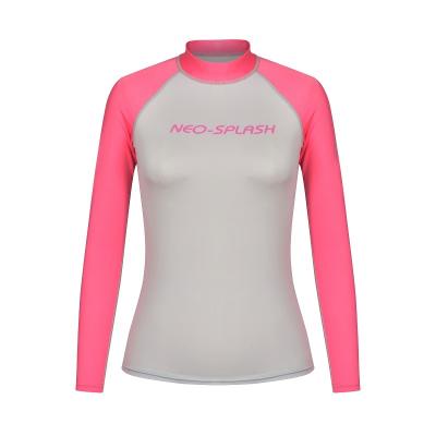 China Custom Logo Women Long Sleeve Vest Surf Sports Rashguard Shirt Anti-UV Top UV Rash Guard 50+ for sale