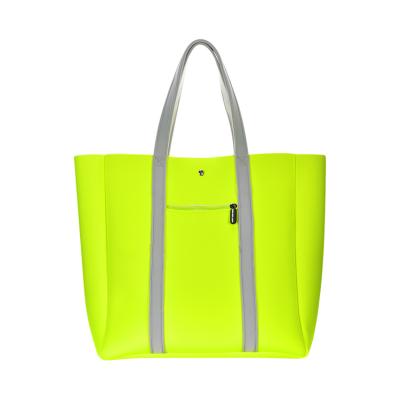 China Eco-friendly Custom Logo Women Handbags Multi Purpose Water Resistant Neoprene Beach Tote Bag for sale