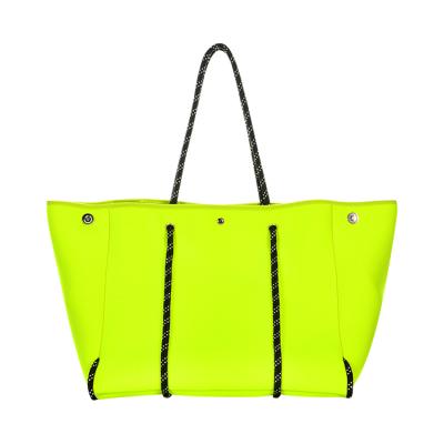 China Wholesale Eco-Friendly Custom Design Lady Handbag Tote Large Neoprene Beach Bag for sale