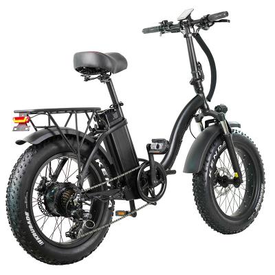 China Aluminum Folding Step Through Electric Bicycle 7 Speeds ebike 20 Inch Fat Tire 350w Ebike 36v Electric Bike for sale