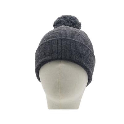 China Women 100% Acrylic COMMON Pom Pom Beanie Warm Knitted Hats Wholesale for sale