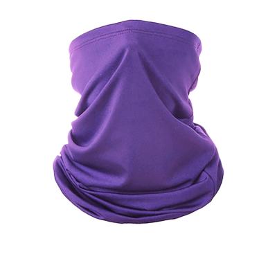 China 100% UV Sun Protection Neck Cuff Polyester Fiber Bandana Headband Headwear Micro Dark Purple Scarf 100% UV Fishing for sale