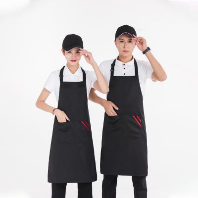 China Customized Wholesale SANITARY Cotton Fabric Cafe Kitchen Restaurant Bartender Waitress Apron Women Men With Logo for sale