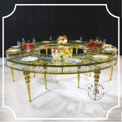 China High quality luxury half moon design D.E Events wedding/event wedding/event hotel/dining table for wedding for sale