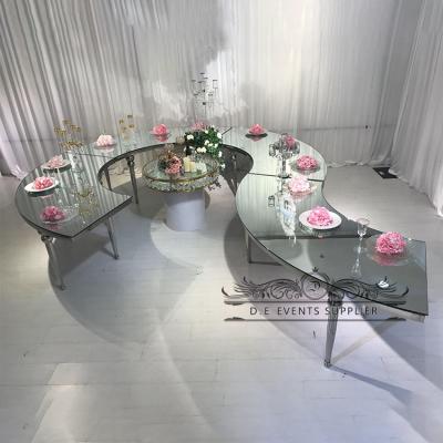 China Event tables s shape dining table half moon / hotel outlet / wedding factory / event for wedding for sale