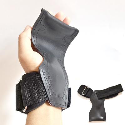 China Customized Gymnastic Adjustable Rubber Weightlifting Hand Grips For Wrist Wraps Straps Hand Guard Palm S M L for sale