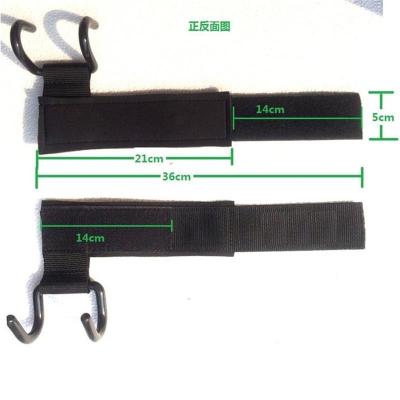 China Steel SBR Padded Weight Lifting Straps With Dipped Rubber Steel Hooks for sale