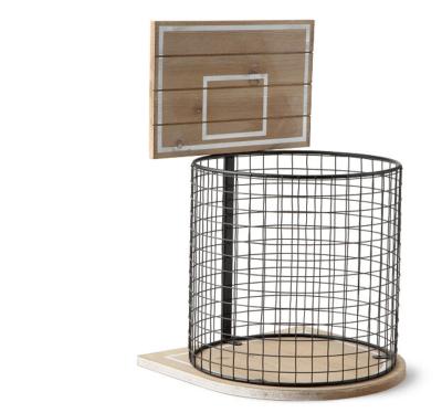 China Sustainable Basketball Hoop Trash Can Basketball Wastebasket for sale