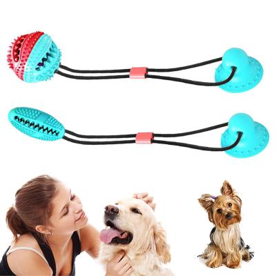 China Sucker Ball Sucker Pet Viable Molar Rubber Bite Tooth Cleaning Pet Toys Rubber Suction Ball Dog Toys For Chewing for sale