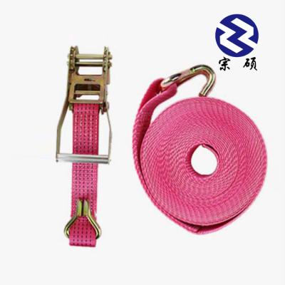 China Lashing Cargo Lashing Strap Purple Cargo Lashing Winch Strap Ratchet Straps For Cargo Lashing Used for sale