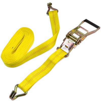 China Lifting Goods 50mm*10m 3 Ton Ratchet Cargo Lashing Strap /Car Down Truck Binding Belt/Link Straps for sale