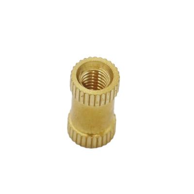 China Space Parts OEM Precision Brass Custom CNC Machining Machined Threaded Part For Brass Inserts Nuts Nuts for sale