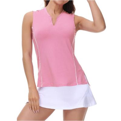 China Golf Polo Shirt V-Neck Tennis Sleeveless Tank Top QUICK DRY for sale