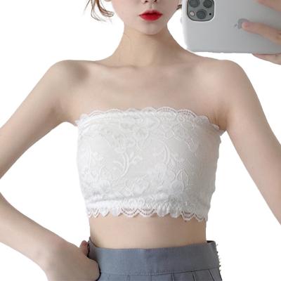 China 2022 Summer Wear Anti-Light Lace Outer Wrap Chest Slim Beauty Tube Back Breast Top Cover Antibacterial Women's Vest Strapless Braces for sale