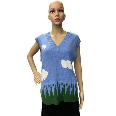 China Anti-wrinkle the popularbest-selling women's sweater vest fashion knitwear for fall for sale