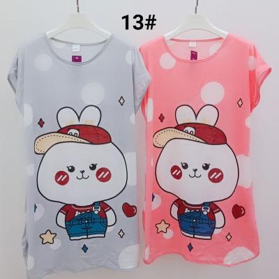 China Summer QUICK DRY ladies milk silk short skirt cartoon pajamas lovely for sale