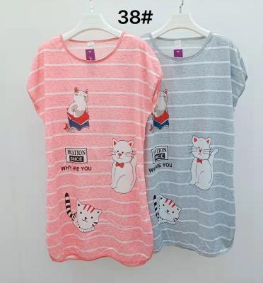 China Cartoon Character QUICK DRY Cool Short Nightgown Summer Custom Pajamas for sale