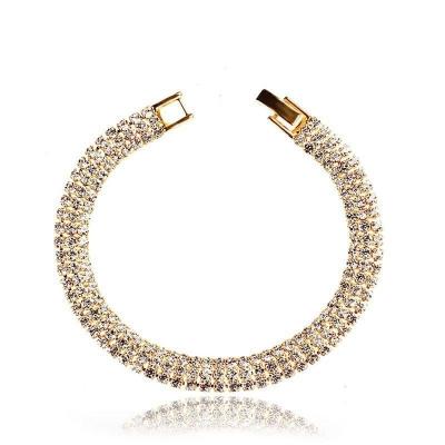 China 2021 Assurnace 2021 Fashion Design Fashion Design Environmentally Friendly Adjsustable Zircon Bracelet Shiny Diamond Bracelet Elegant Female Lady Jewelry for sale