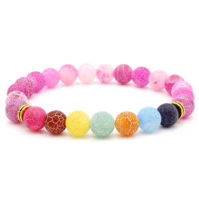 China New Lava Rock Stone Aromatherapy Essential Oil Diffuser Gemstone Environmentally Friendly Natural Stone Bracelet Bead Crystal Healing Bracelet for sale