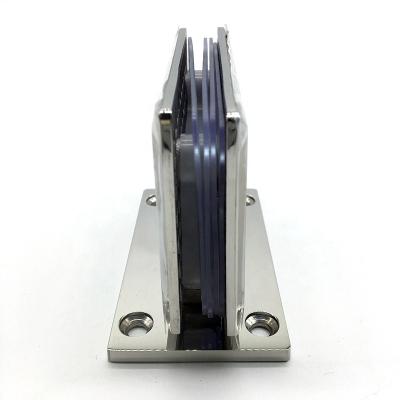 China New Style Stainless Steel Glass To Wall Mounted Glass Door Shower Hinges Clamp en venta