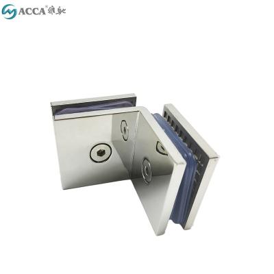 China Stainless Steel 304 Sliding Glass Shower Door Hinge Glass Clamp for Shower Room for sale