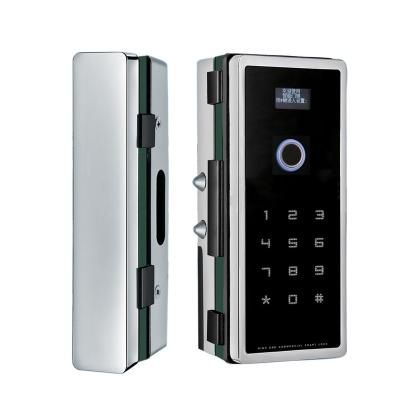 中国 Office Entrance System Electronic Biometric Fingerprint Glass Sliding Door Lock 販売のため