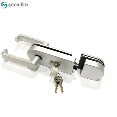 China Office Door Security Key Lock Glass Door Lock With Handles Door Lock Glass for sale