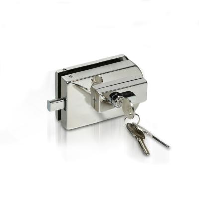 China Stainless Steel Control Glass Door Lock 10-12MM Double Side Glass Door Center Lock With Keys for sale