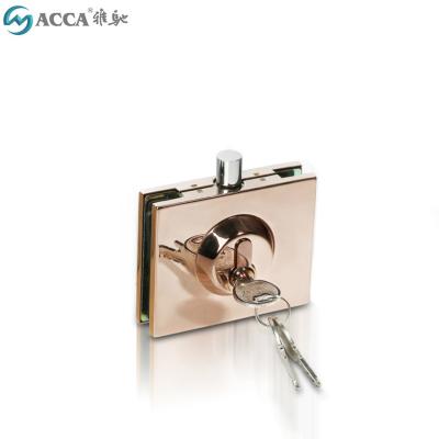 China New Style Stainless Steel Door Clip Patch Fitting Frameless Glass Door Central Lock Te koop