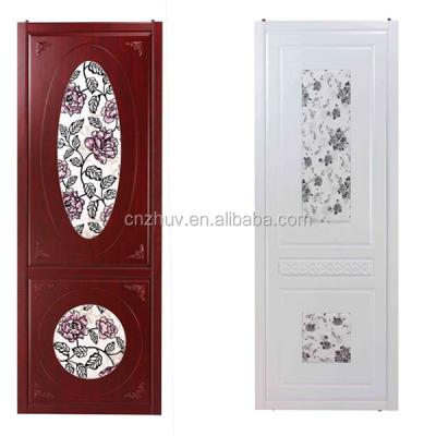 China Eco-friendly MDF UV Panel For Furniture Wardrobe Base Sliding Track Designs In Bedroom Wood Door for sale