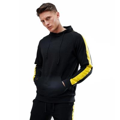 China Cheap Fitness Guangzhou Jwin Anti-UV Custom Mens Cotton Polyester Tracksuits With Side Stripes for sale